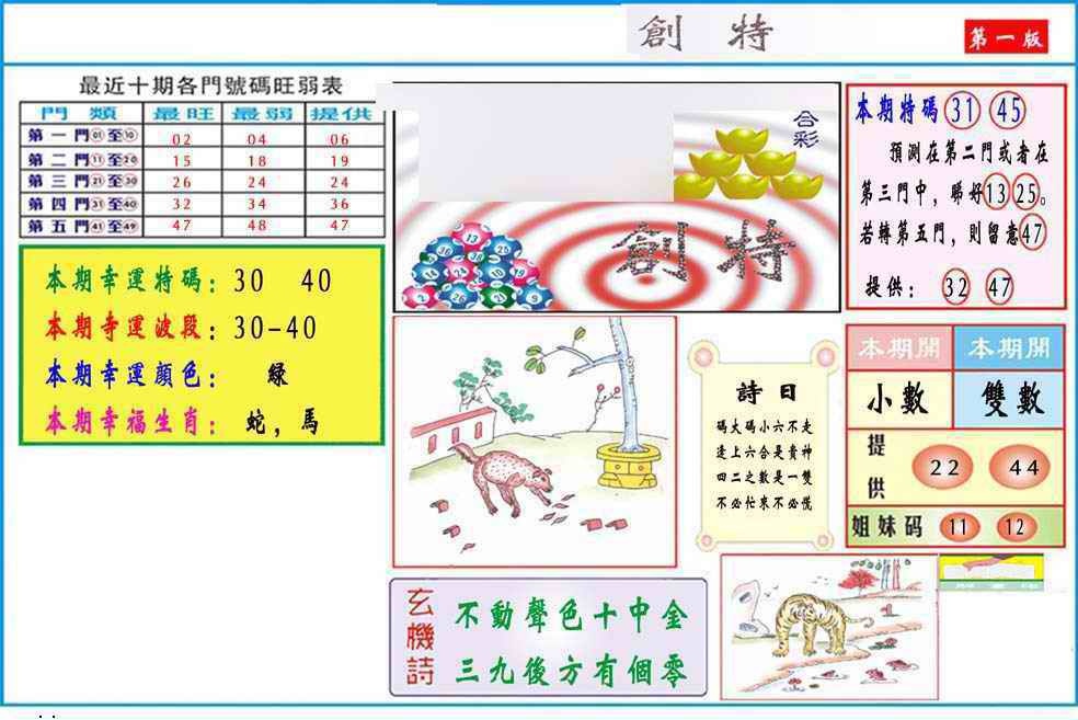 034期马经创特A(新图推荐)[图]